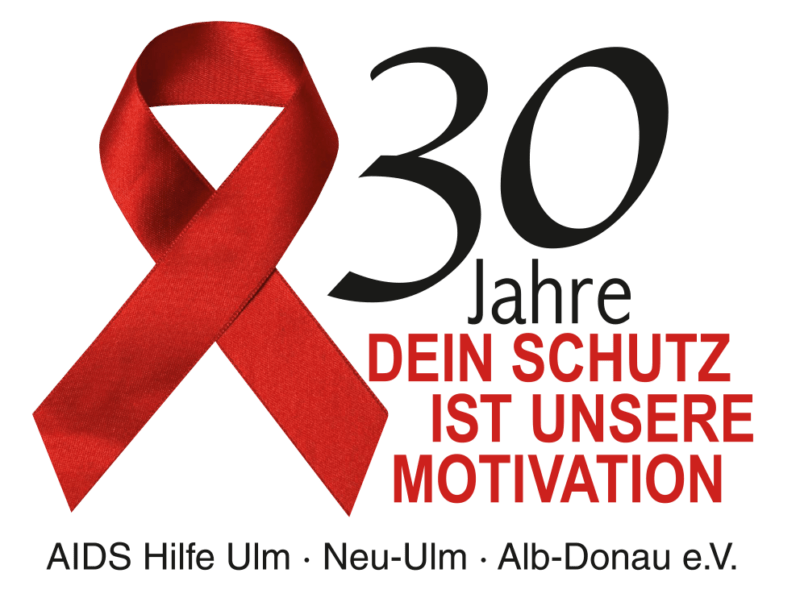 logo aidshilfe 30jahre motivation transp 800x598 - Aids-Hilfe Ulm / Neu-Ulm / Alb-Donau e.V.